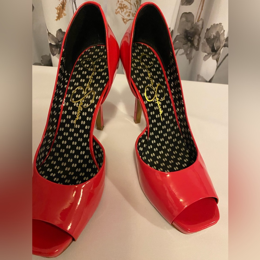 Final Price Pink Jessica Simpson Patent Leather High Heels 8.5B